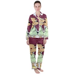 Toca Life Self Made Character  Women s Long Sleeve Satin Pajamas Set	 by Fundigitalart234