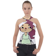 Toca Life Self Made Character  Cross Neck Velour Top by Fundigitalart234