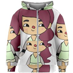 Toca Life Self Made Character  Kids  Zipper Hoodie Without Drawstring by Fundigitalart234