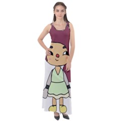 Toca Life Self Made Character  Sleeveless Velour Maxi Dress by Fundigitalart234