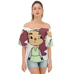 Toca Life Self Made Character  Off Shoulder Short Sleeve Top by Fundigitalart234