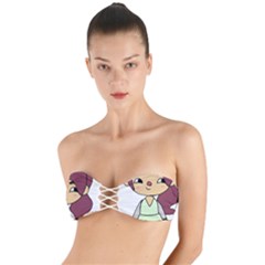 Toca Life Self Made Character  Twist Bandeau Bikini Top by Fundigitalart234