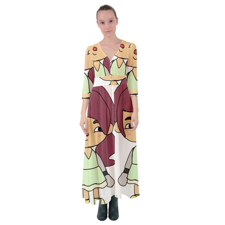 Toca life self made character  Button Up Maxi Dress