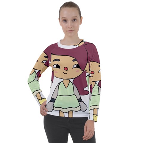 Toca Life Self Made Character  Women s Long Sleeve Raglan Tee by Fundigitalart234