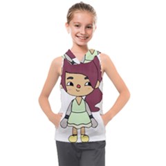 Toca Life Self Made Character  Kids  Sleeveless Hoodie by Fundigitalart234