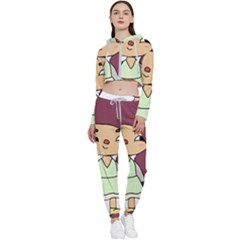 Toca Life Self Made Character  Cropped Zip Up Lounge Set by Fundigitalart234