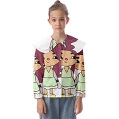 Toca Life Self Made Character  Kids  Peter Pan Collar Blouse by Fundigitalart234