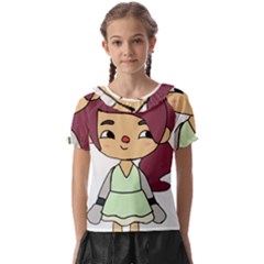 Toca Life Self Made Character  Kids  Frill Chiffon Blouse by Fundigitalart234