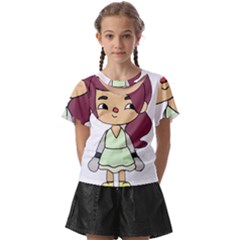 Toca Life Self Made Character  Kids  Front Cut Tee by Fundigitalart234