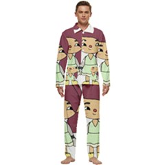 Toca Life Self Made Character  Men s Long Sleeve Velvet Pocket Pajamas Set by Fundigitalart234