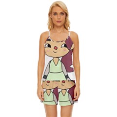 Toca Life Self Made Character  Satin Pajama Short Set by Fundigitalart234