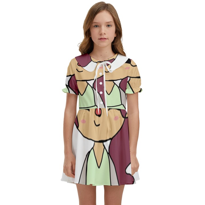 Toca life self made character  Kids  Sweet Collar Dress