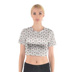 Warm Blossom Harmony Floral Pattern Cotton Crop Top by dflcprintsclothing