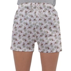 Warm Blossom Harmony Floral Pattern Sleepwear Shorts by dflcprintsclothing