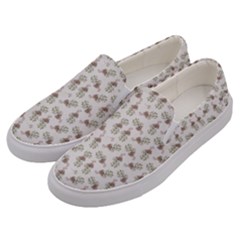 Warm Blossom Harmony Floral Pattern Men s Canvas Slip Ons by dflcprintsclothing