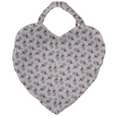 Warm Blossom Harmony Floral Pattern Giant Heart Shaped Tote by dflcprintsclothing