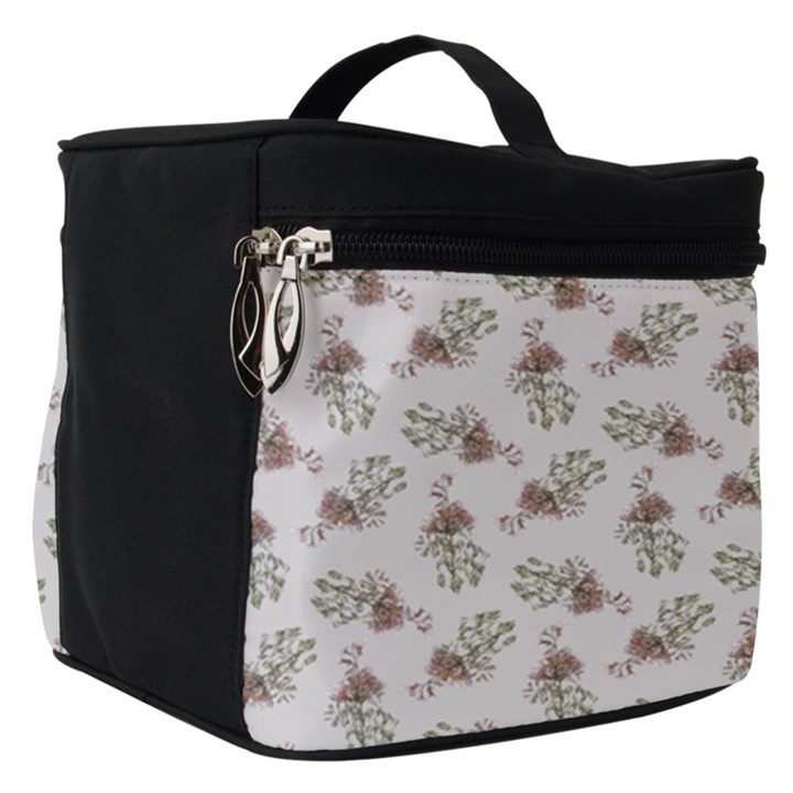 Warm Blossom Harmony Floral Pattern Make Up Travel Bag (Small)