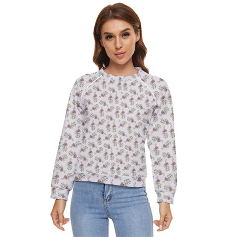 Warm Blossom Harmony Floral Pattern Women s Long Sleeve Raglan Tee by dflcprintsclothing