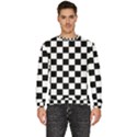 Black White Checker Pattern Checkerboard Men s Fleece Sweatshirt View1