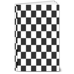 Black White Checker Pattern Checkerboard 8  X 10  Hardcover Notebook