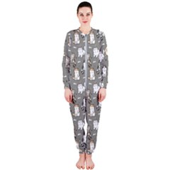 Cute Cat Pattern Cartoon Onepiece Jumpsuit (ladies) by Cowasu