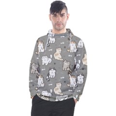 Cute Cat Pattern Cartoon Men s Pullover Hoodie by Cowasu