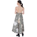 Cute Cat Pattern Cartoon Tie Back Maxi Dress View2