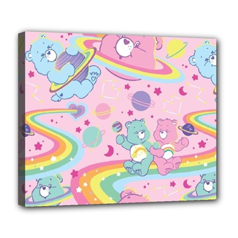 Bears Kawaii Pattern Deluxe Canvas 24  X 20  (stretched) by Cowasu