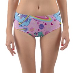 Bears Kawaii Pattern Reversible Mid-waist Bikini Bottoms by Cowasu