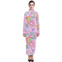 Bears Kawaii Pattern Turtleneck Maxi Dress View1