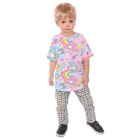 Bears Kawaii Pattern Kids  Raglan Tee by Cowasu