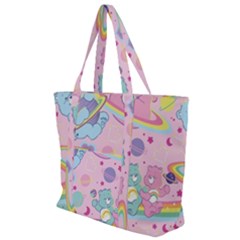 Bears Kawaii Pattern Zip Up Canvas Bag by Cowasu