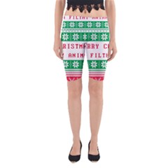 Merry Christmas Ya Filthy Animal Yoga Cropped Leggings by Cowasu