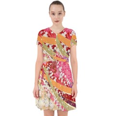 Japanese Kimono Pattern Adorable In Chiffon Dress by Cowasu