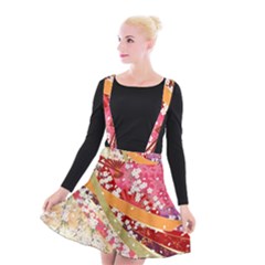 Japanese Kimono Pattern Suspender Skater Skirt by Cowasu