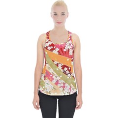 Japanese Kimono Pattern Piece Up Tank Top by Cowasu