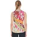 Japanese Kimono Pattern Mock Neck Shell Top View2