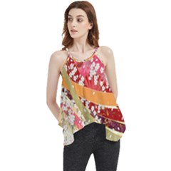 Japanese Kimono Pattern Flowy Camisole Tank Top by Cowasu