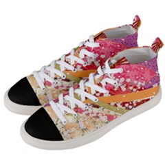 Japanese Kimono Pattern Men s Mid-top Canvas Sneakers by Cowasu