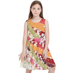 Japanese Kimono Pattern Kids  Skater Dress by Cowasu