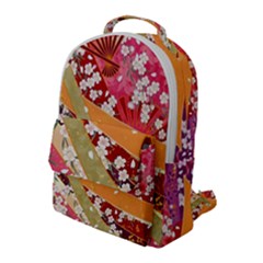 Japanese Kimono Pattern Flap Pocket Backpack (large) by Cowasu