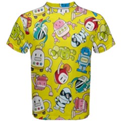 Robot Pattern Lego Men s Cotton Tee by Cowasu