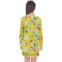 Robot Pattern Lego Long Sleeve Chiffon Shift Dress  View2