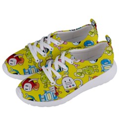 Robot Pattern Lego Women s Lightweight Sports Shoes by Cowasu