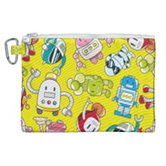 Robot Pattern Lego Canvas Cosmetic Bag (xl) by Cowasu