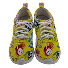 Robot Pattern Lego Women Athletic Shoes by Cowasu