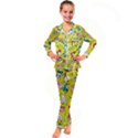 Robot Pattern Lego Kids  Satin Long Sleeve Pajamas Set View1