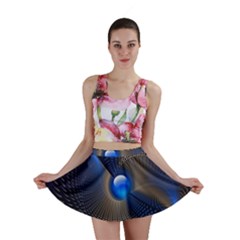 Abstract Background Pattern Mini Skirt by Cowasu