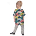 Japanese Fans Bright Pattern Kids  Raglan Tee View2