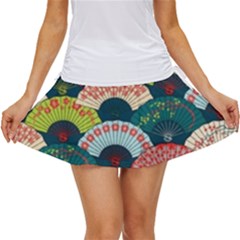 Japanese Fans Bright Pattern Women s Skort